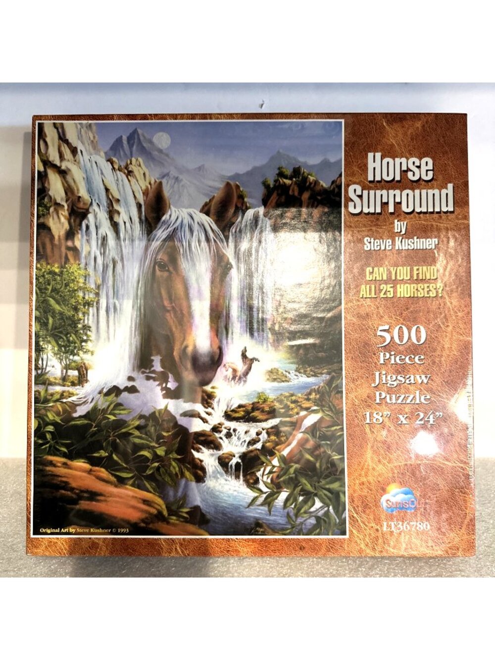 Horse Surround Jigsaw Puzzle 500 Piece By Steve Kushner 18"x24" Brand New Sealed